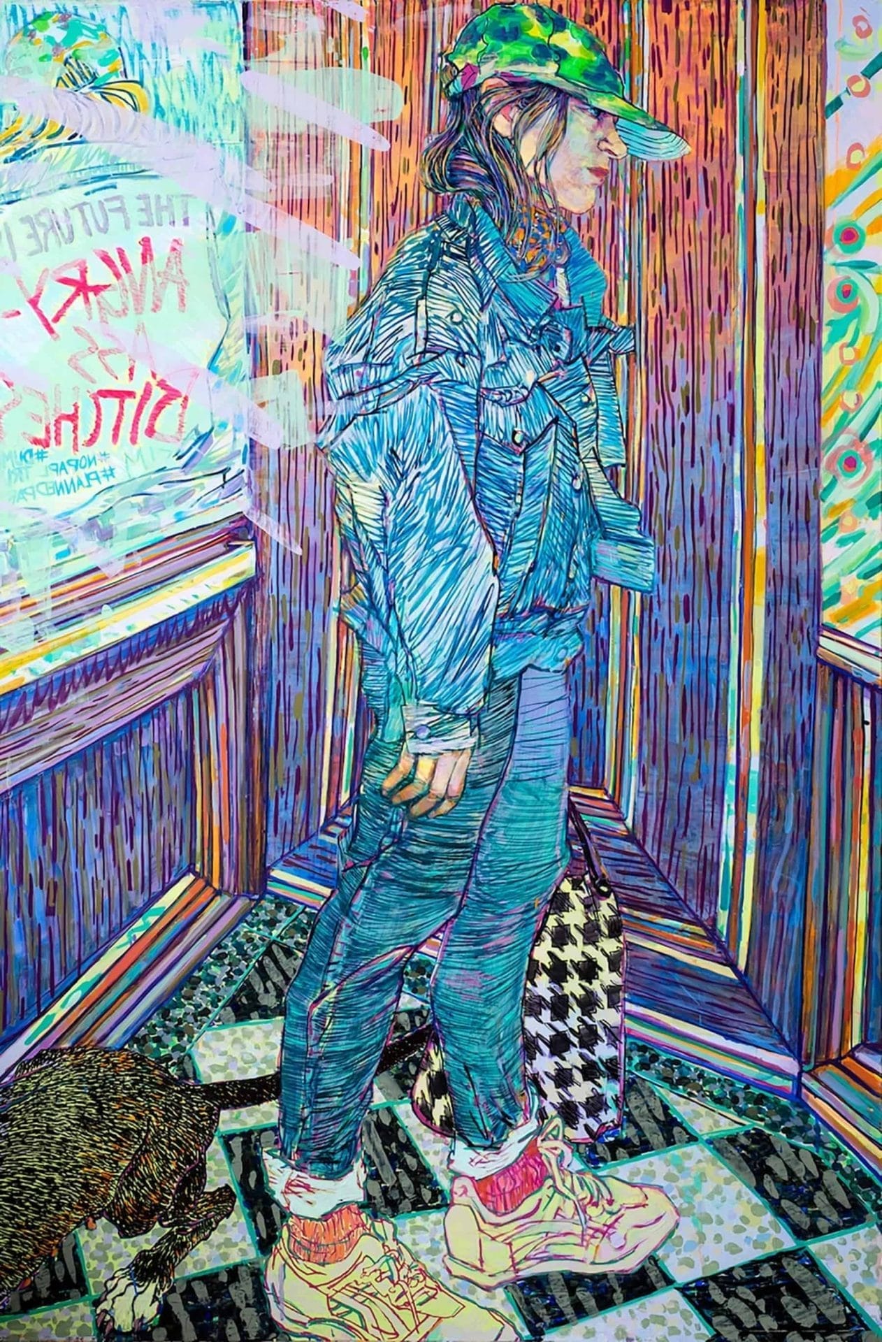 Future Bitches, 2017, acrylic on canvas, 72 x 48 in.