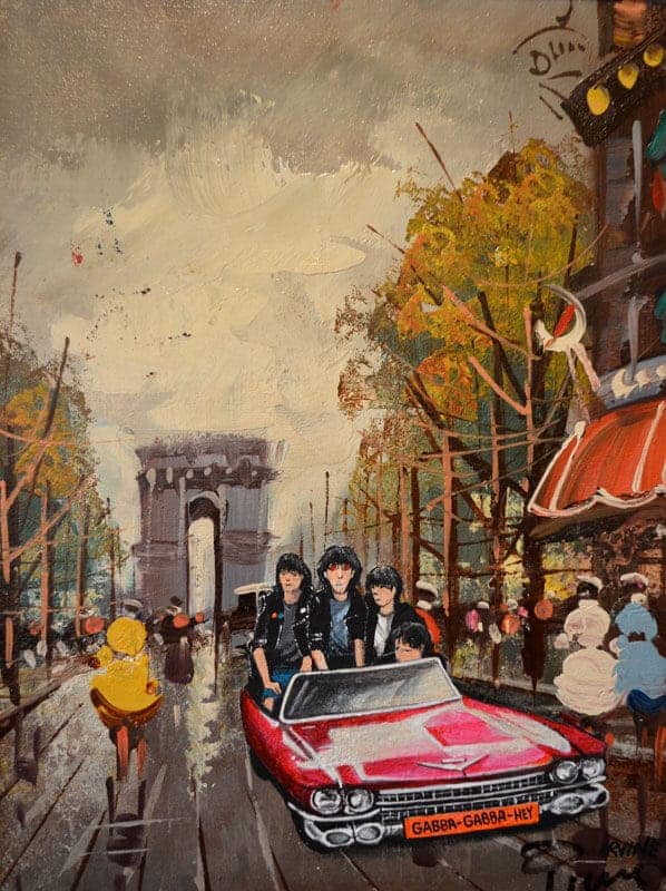 David Irvine schildert over schilderijen uit de kringloopwinkel