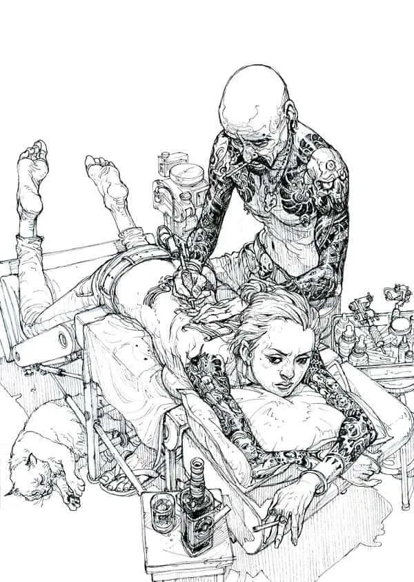 tekening van Kim Jung Gi