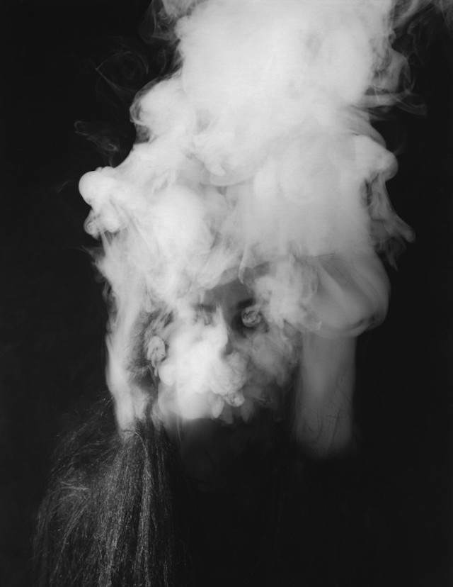 portret met rook