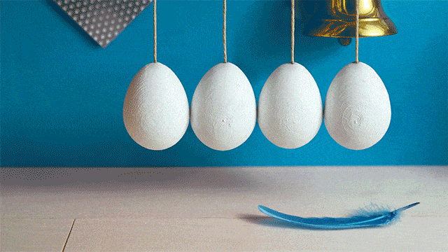 botsende eieren