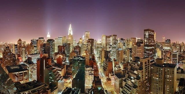 Manhattan in de nacht