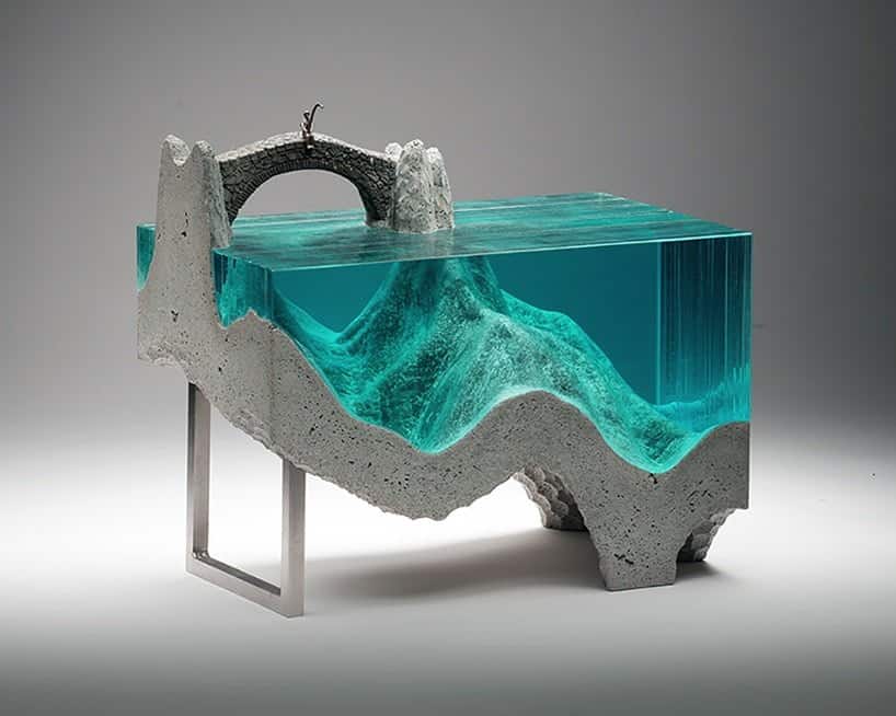 kunst van beton en glas
