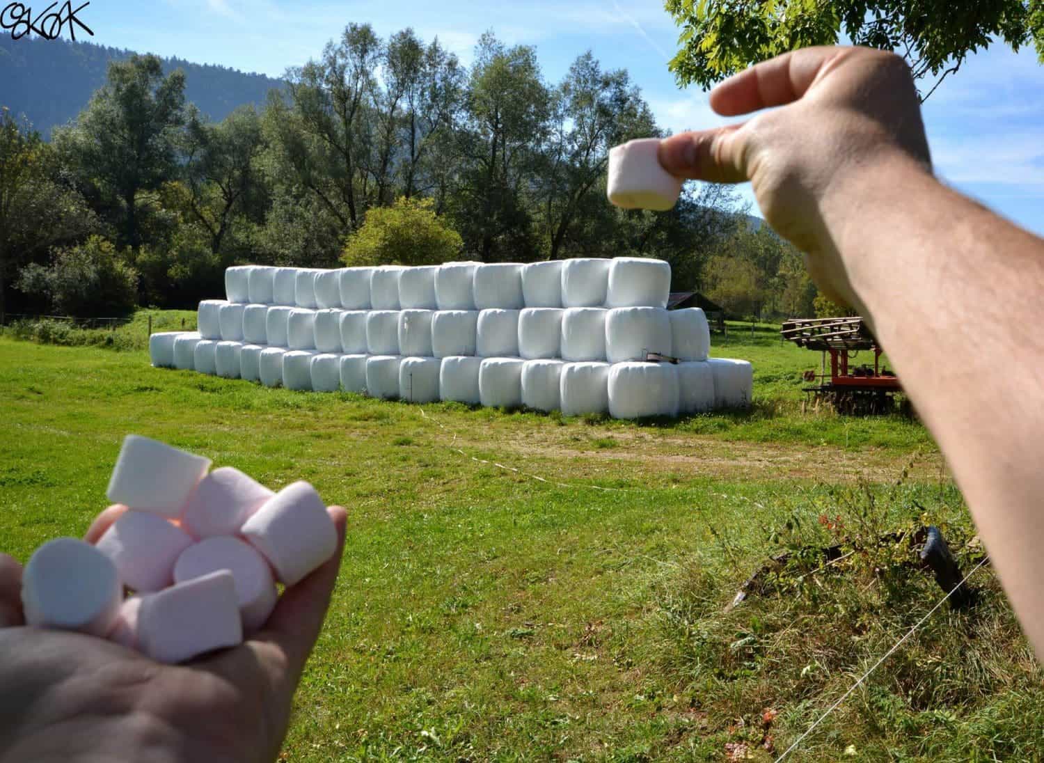 hooibalen en marshmallows