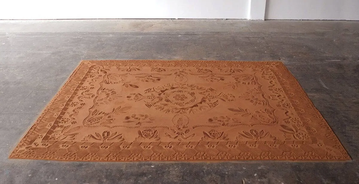 tapijt van voetafdrukken