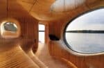 Grotto: een fraai gevormde sauna met prachtig uitzicht