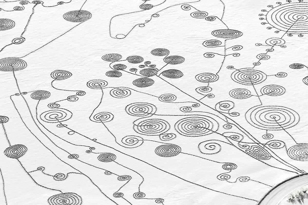Reusachtige tekeningen in de sneeuw