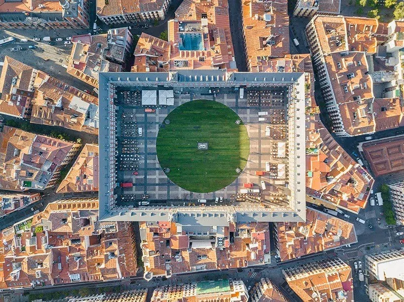 tijdelijk stadspark in Madrid
