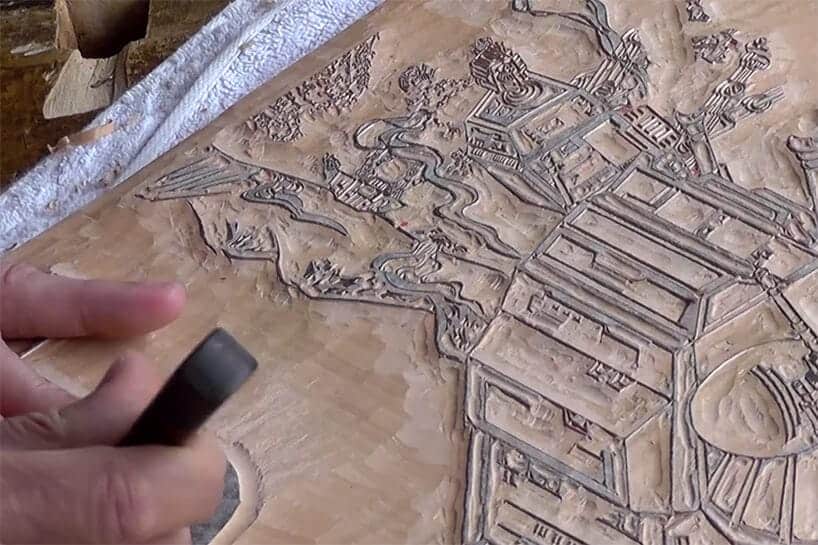 Japanse houtgravure met Star Wars-thema