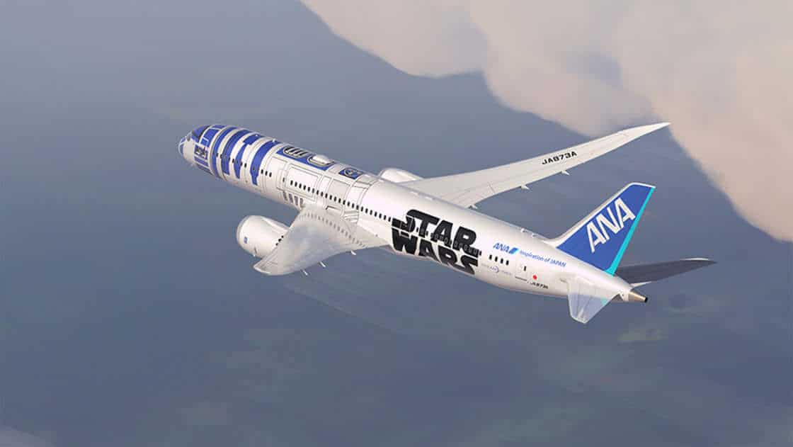 star wars op Japans vliegtuig
