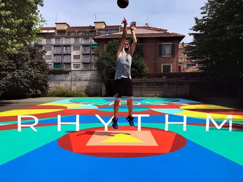 Anamorfisch basketbalveld